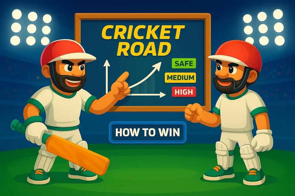 Cricket Road tutorial banner with “How to Win” guide