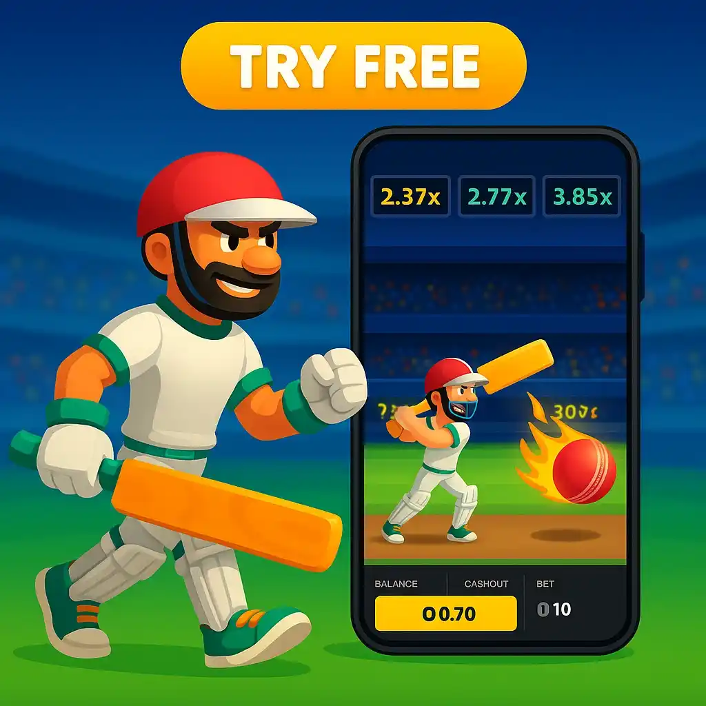 Cricket Road demo mode phone preview with free try button